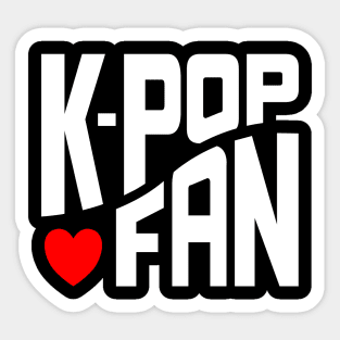 K-Pop Fan on curve with heart, for KPop fans everywhere Sticker